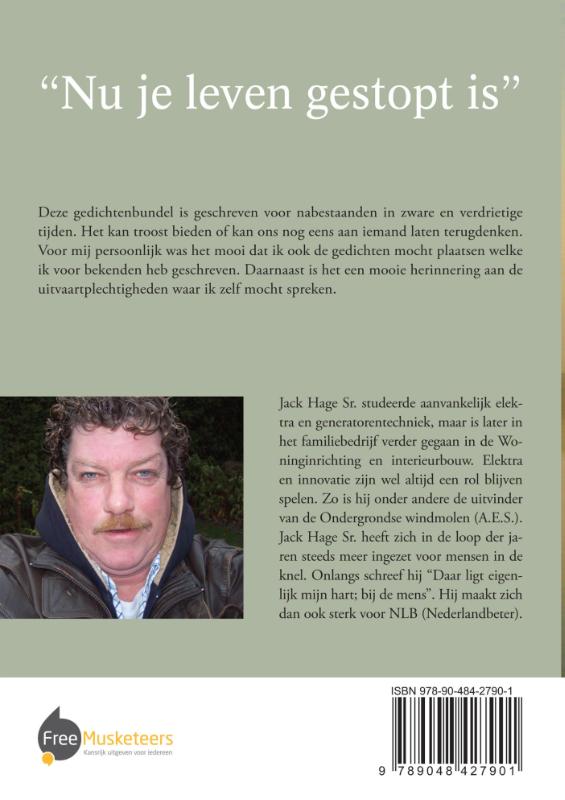 Nu je leven gestopt is achterkant