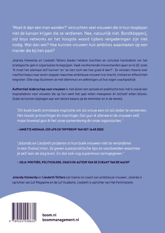 Authenthiek leiderschap voor vrouwen achterkant