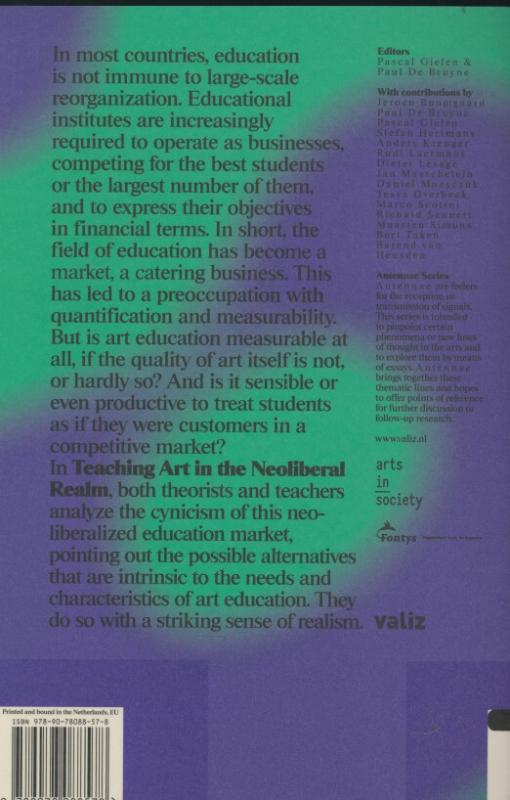 Teaching art in the neoliberal realm achterkant