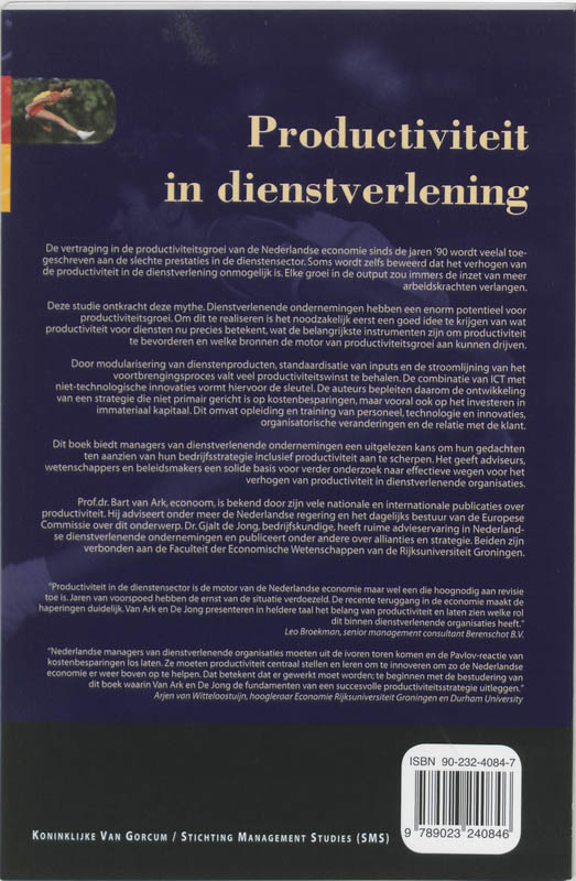 Productiviteit in dienstverlening / 1 Wat het is en waarom het moet / Stichting management studies achterkant