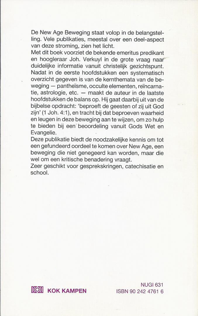 De New Age beweging achterkant