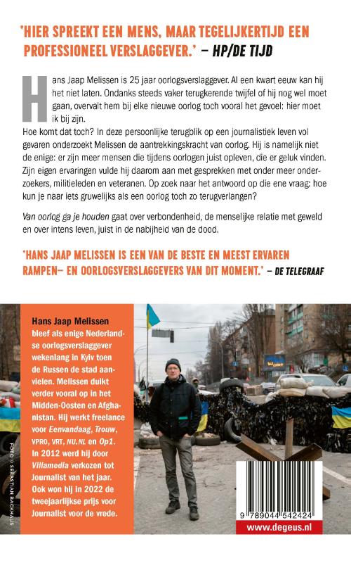 Van oorlog ga je houden achterkant