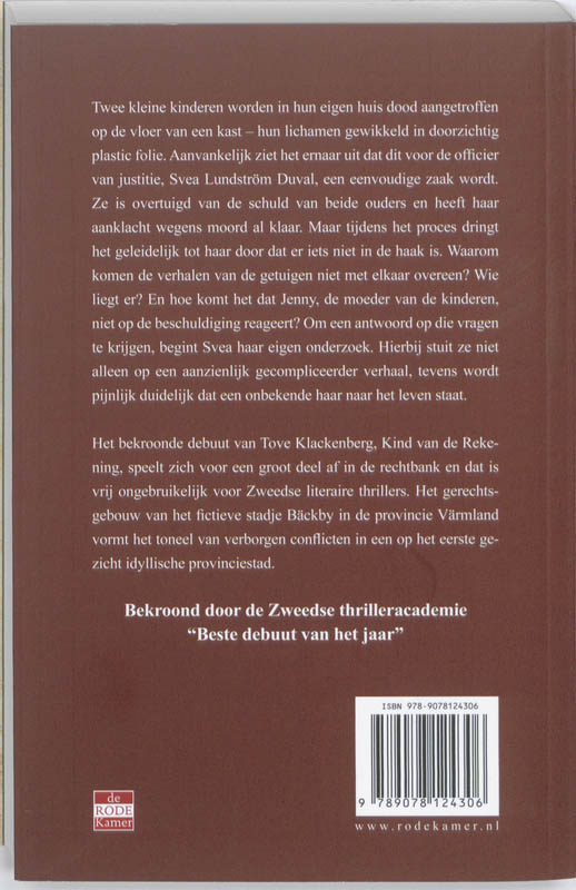 Kind van de rekening achterkant
