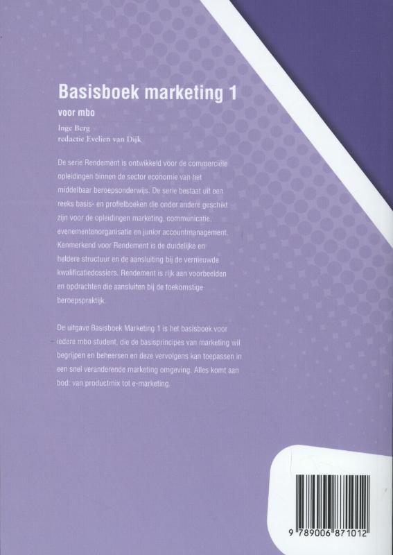 Basisboek marketing Voor mbo achterkant