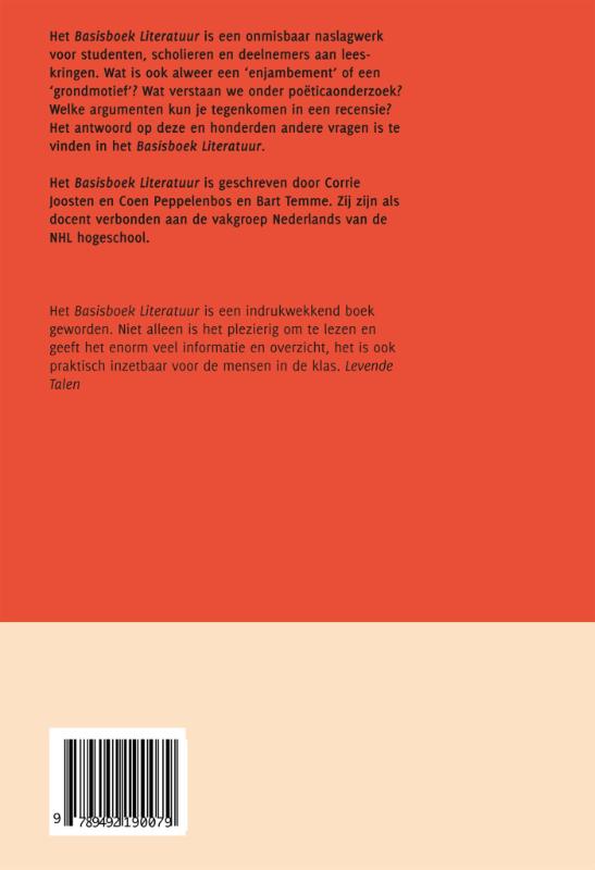 Basisboek literatuur achterkant