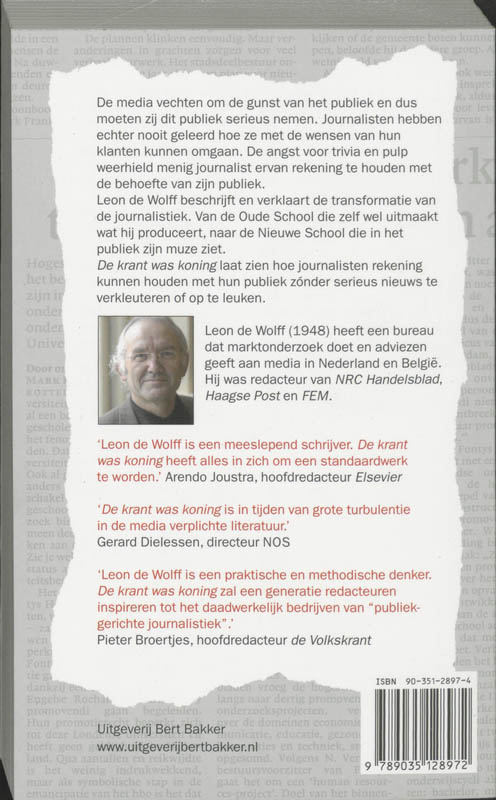 De Krant Was Koning De Krant Was Koning achterkant