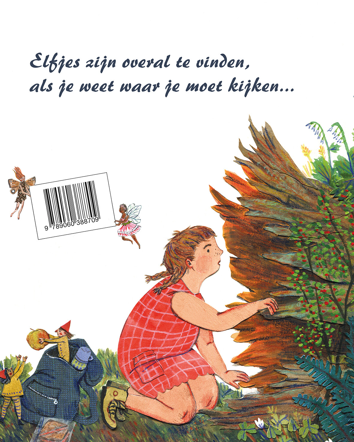Elfjes in de achtertuin achterkant