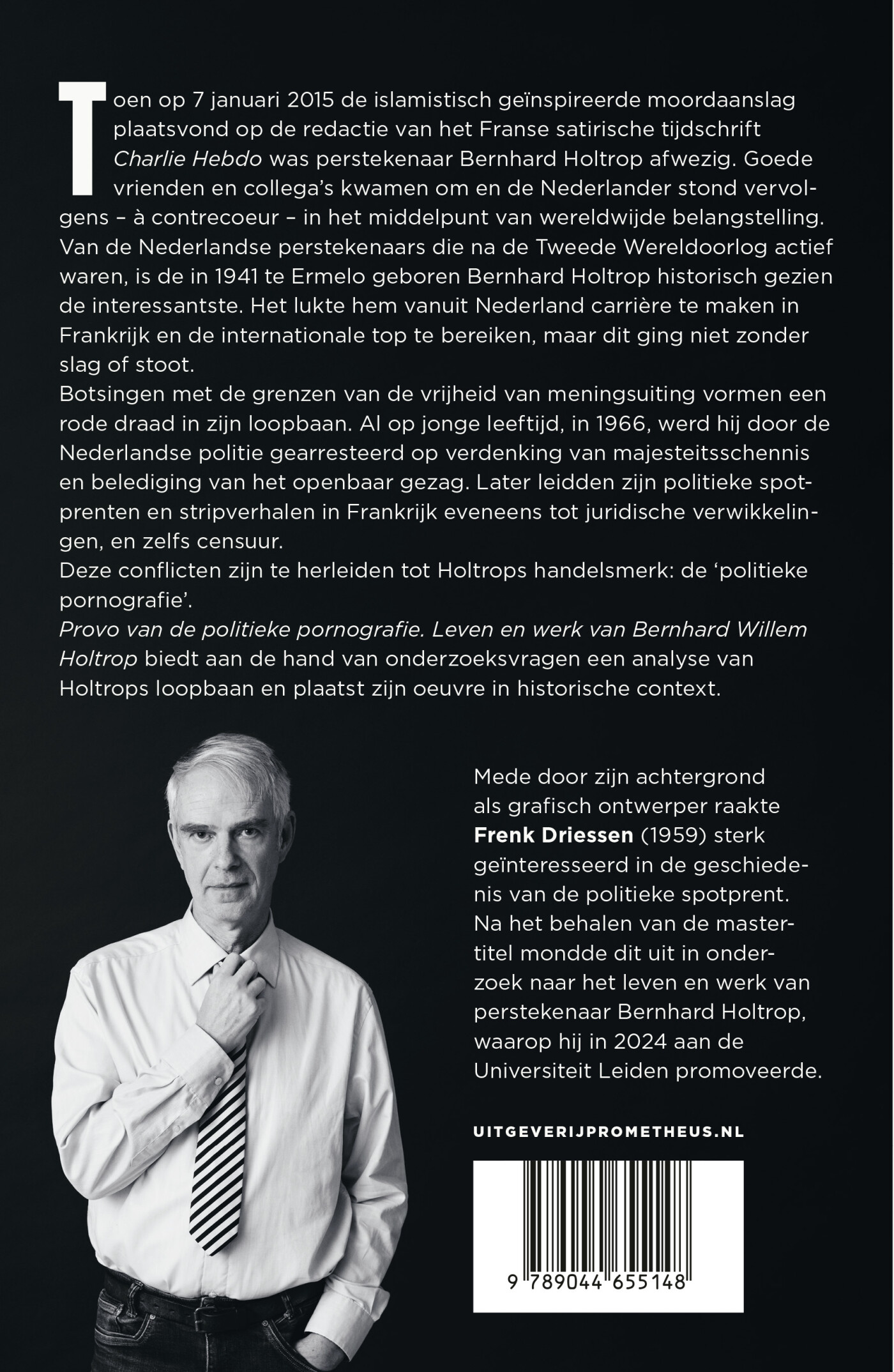 Provo van de politieke pornografie achterkant