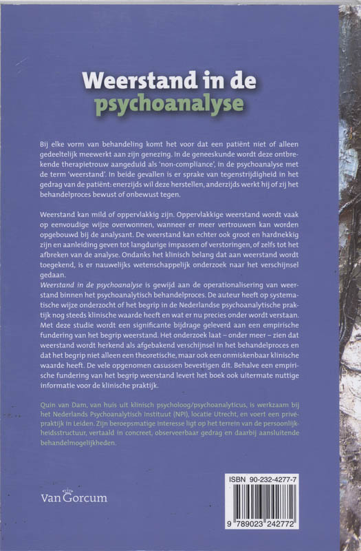 Weerstand in de psychoanalyse achterkant