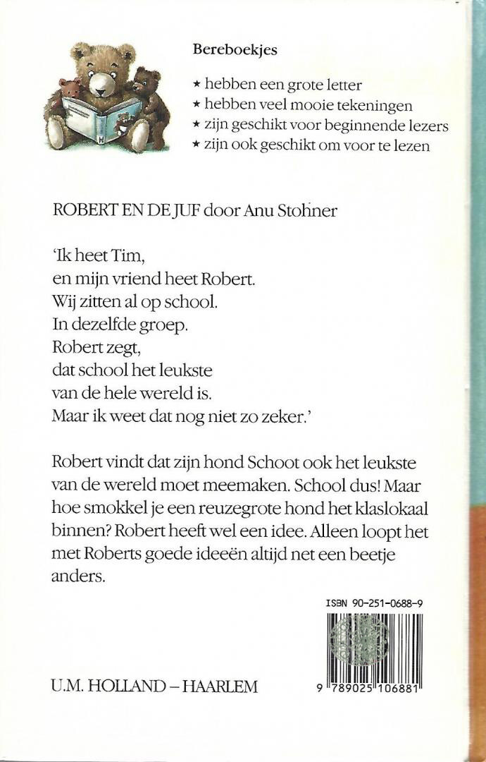 Robert en de juf / Bereboekjes achterkant