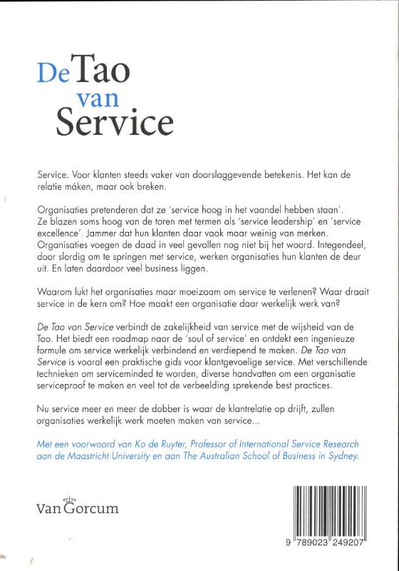 De Tao van service achterkant