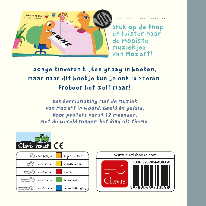 De muziek van Mozart / Clavis peuter De muziek van Mozart / Clavis peuter achterkant