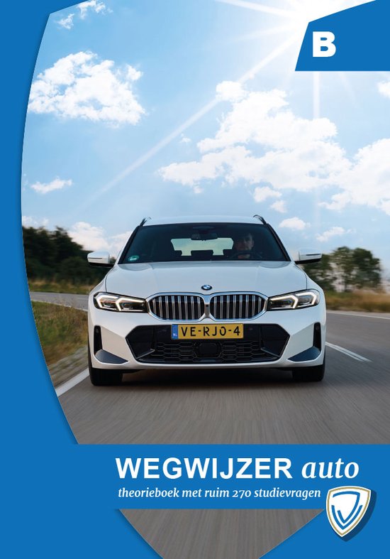 auto, wegwijzer in het verkeer / Verkeerswegwijzer