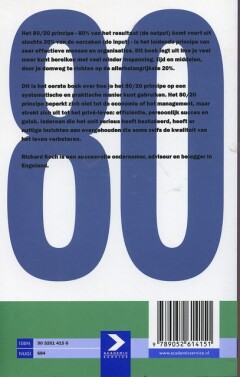 80/20 principe (paperback) achterkant