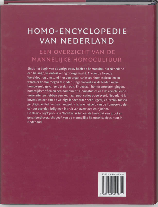 Homo-encyclopedie van Nederland achterkant