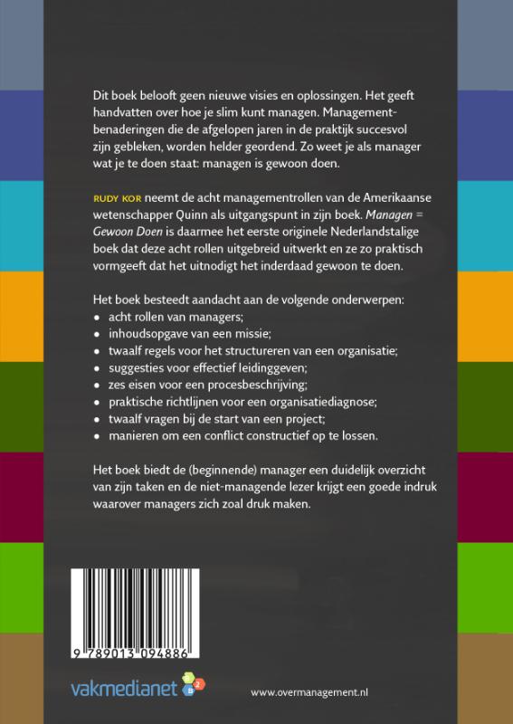 Managen = gewoon doen Managen = gewoon doen achterkant