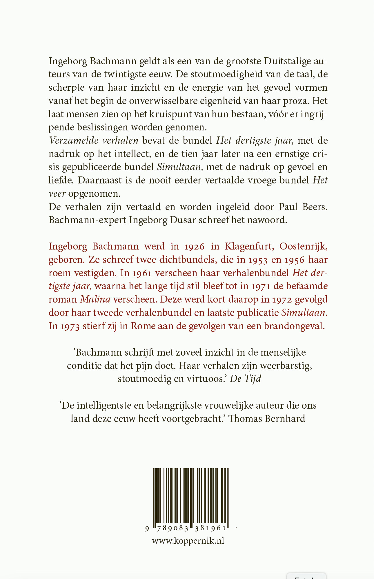 Verzamelde verhalen achterkant