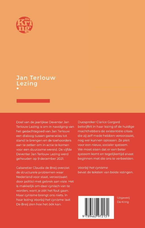 Voorbij het cynisme / Deventer Jan Terlouw Lezing / 5 achterkant