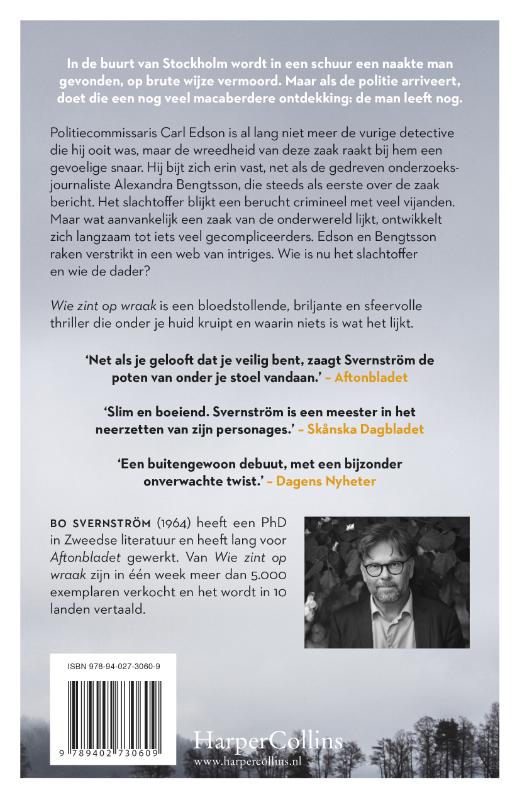 Wie zint op wraak / Carl Edson / 1 Wie zint op wraak / Carl Edson / 1 achterkant