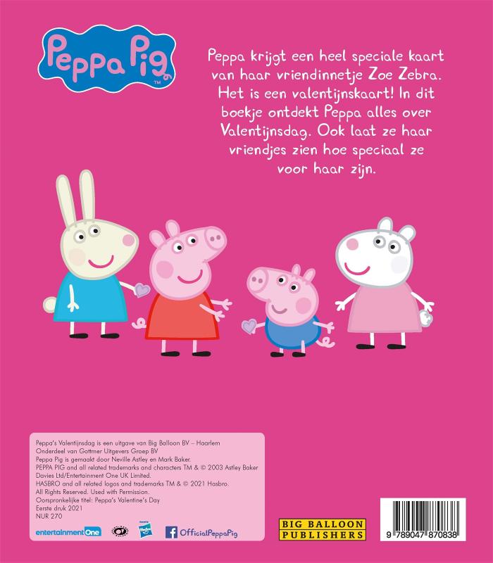 Peppa's Valentijnsdag achterkant