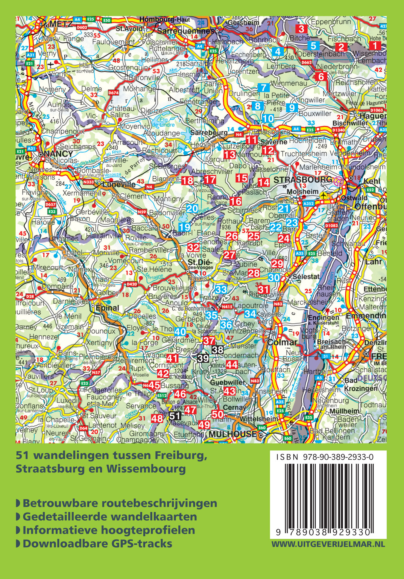 Vogezen / Rother Wandelgidsen achterkant