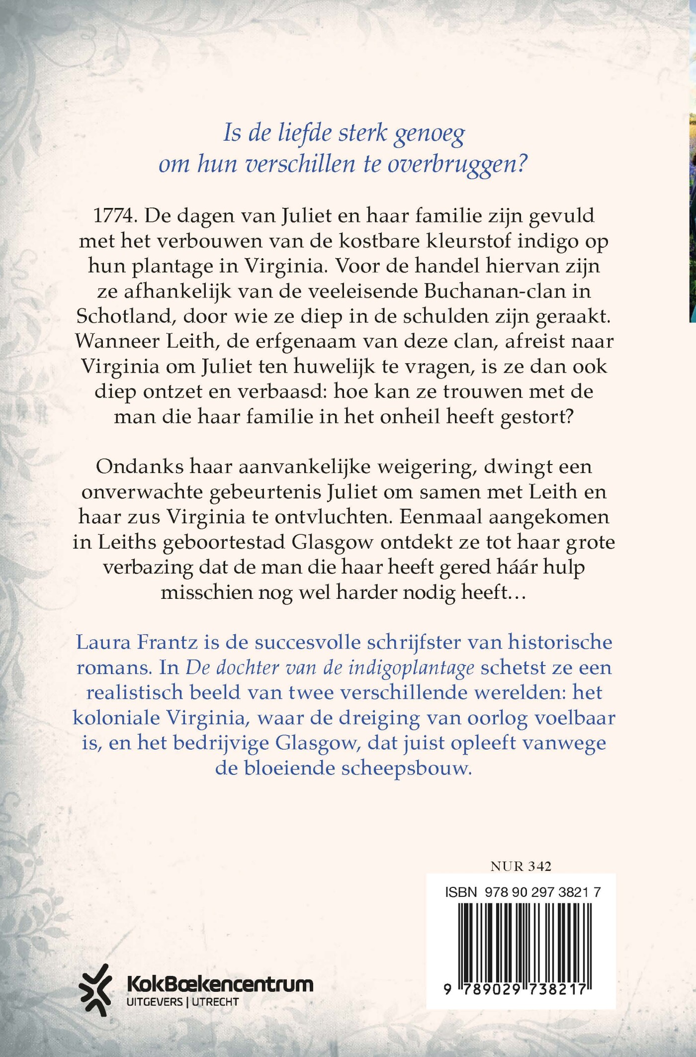 De dochter van de indigoplantage achterkant