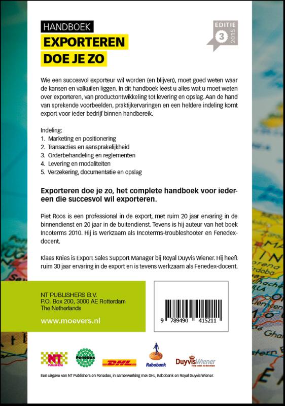 Handboek 3-2015 -   Exporteren doe je zo achterkant