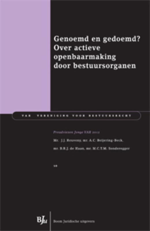 Genoemd of gedoemd? / Jonge VAR-reeks / 10