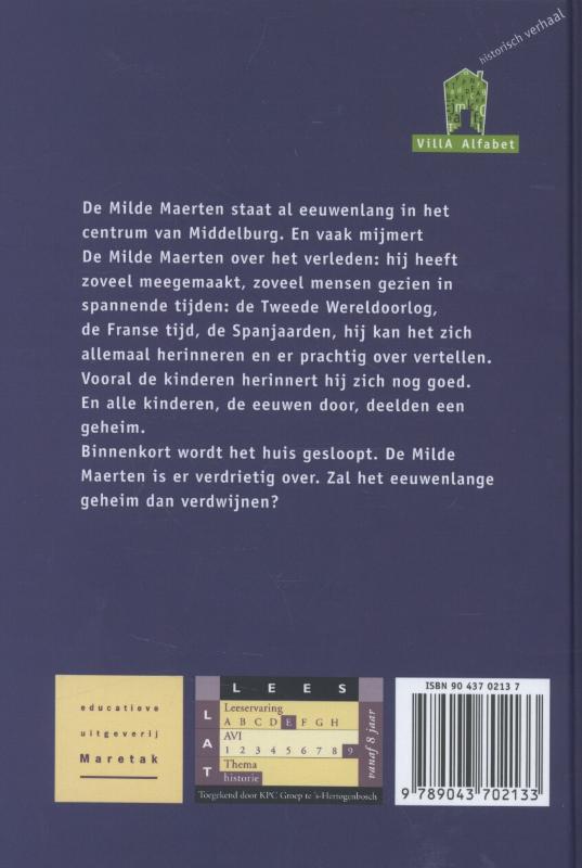 De milde Maerten / Villa Alfabet Groen achterkant