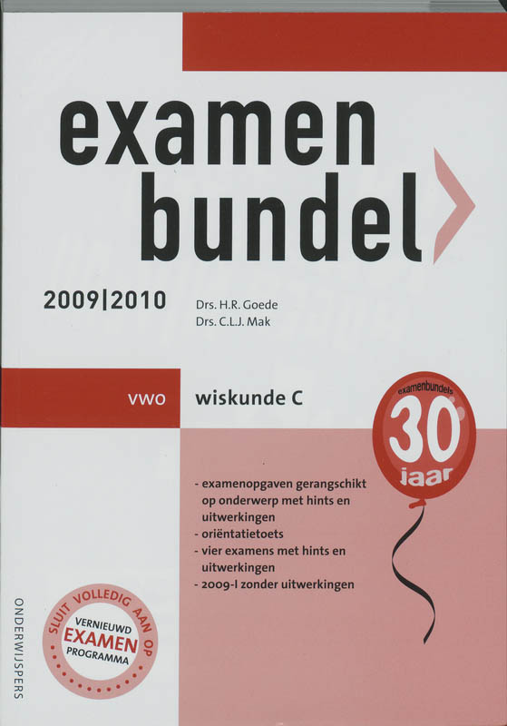 Examenbundel / Vwo 2009/2010 wiskunde C