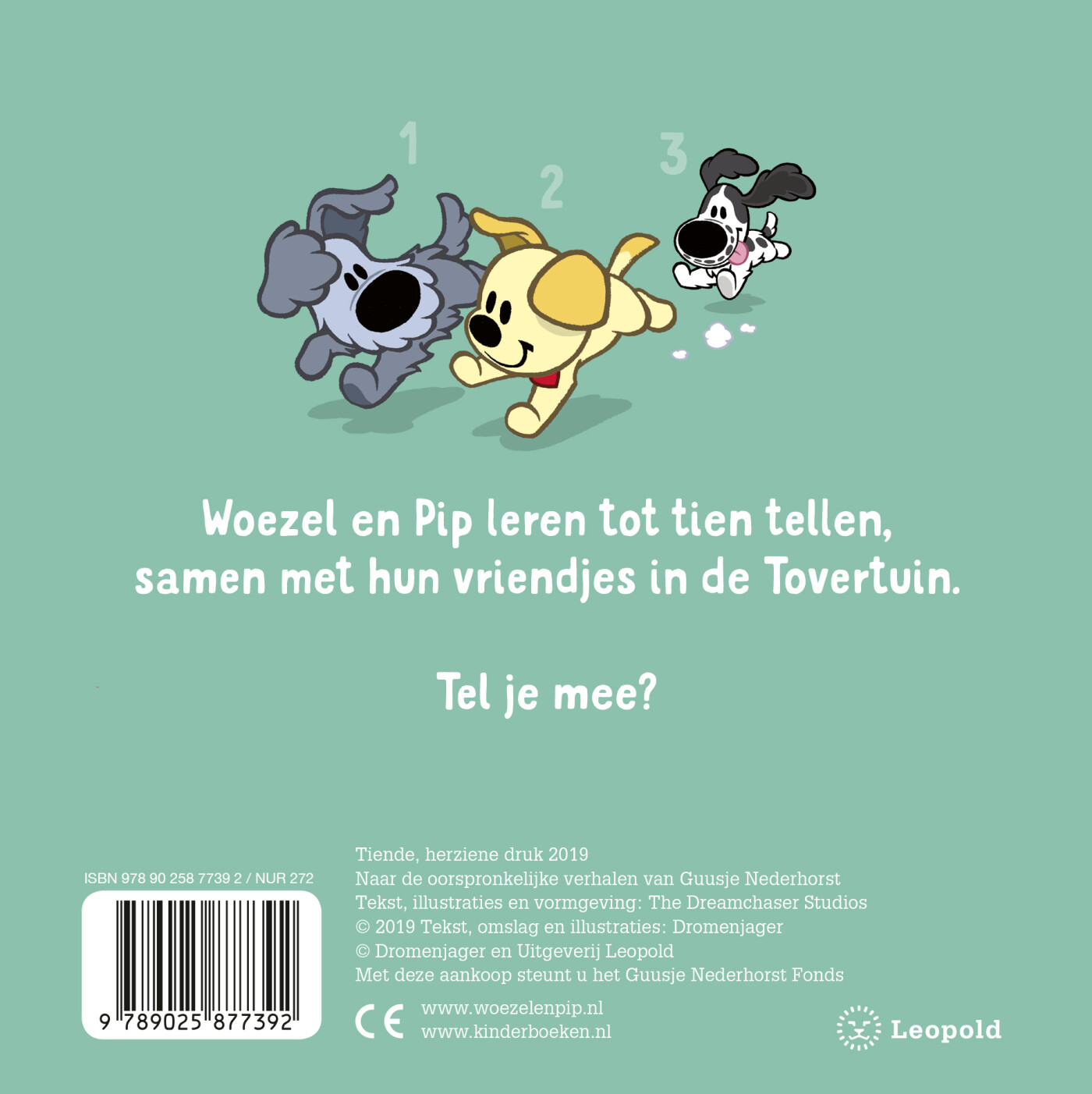 Samen tellen / Woezel & Pip achterkant