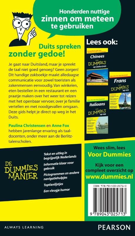 Duits voor dummies op (zaken)reis / Voor Dummies achterkant