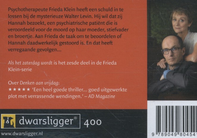 Als het zaterdag wordt / Frieda Klein / 6 Als het zaterdag wordt / Frieda Klein / 6 achterkant
