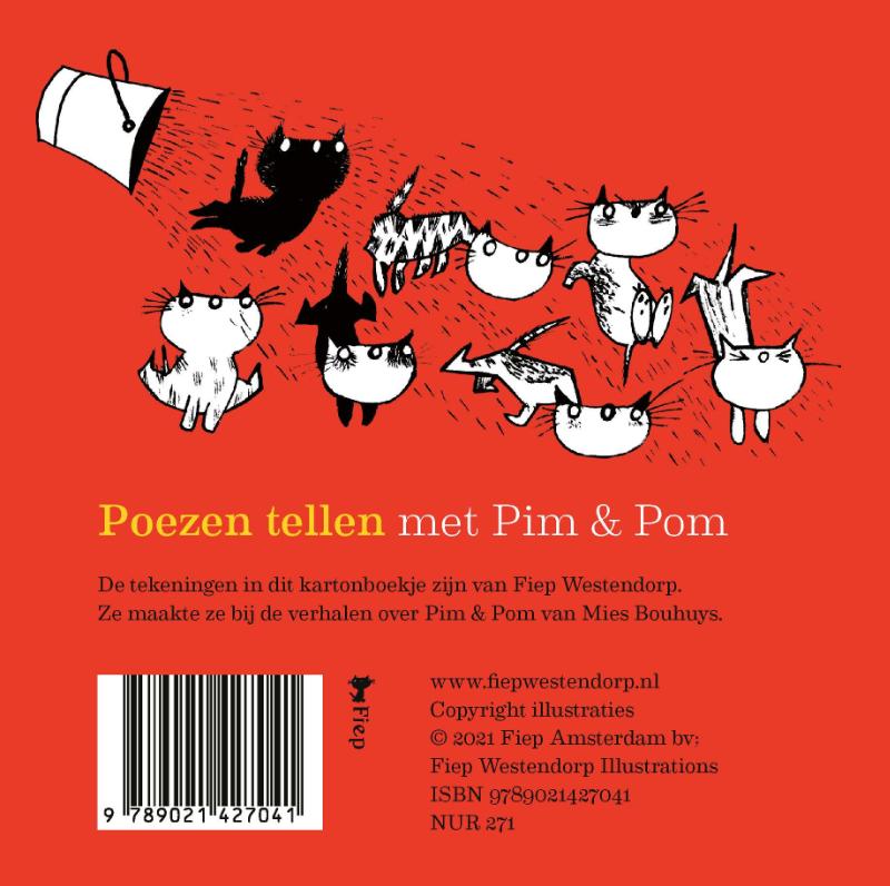 Poezen tellen met Pim en Pom / Pim en Pom achterkant