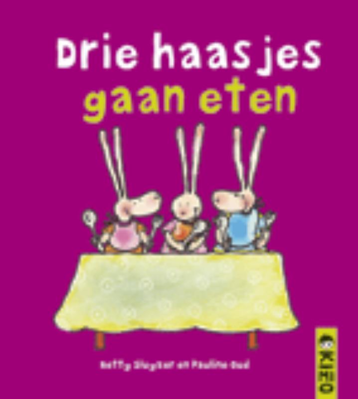 Drie haasjes gaan eten