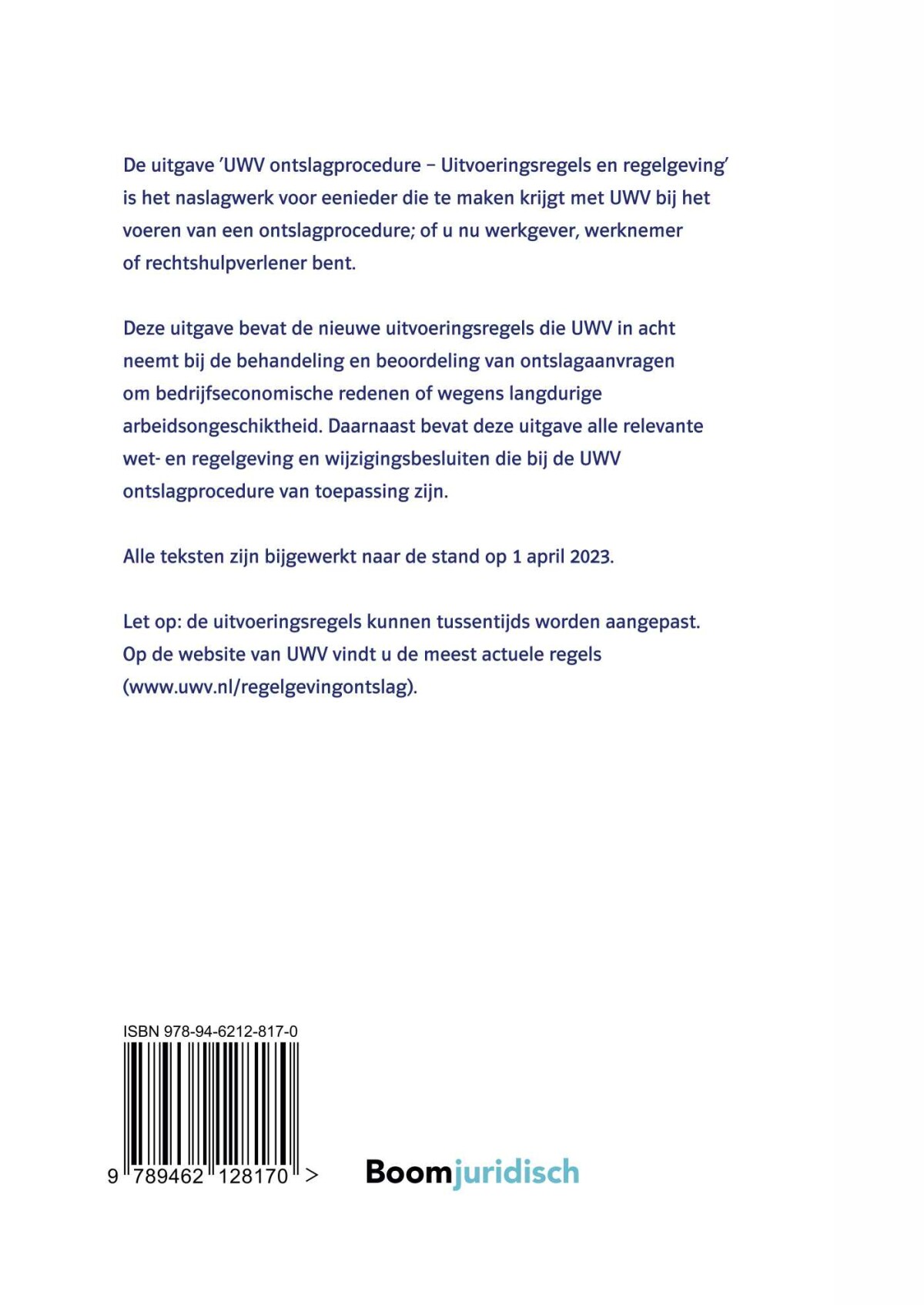 UWV ontslagprocedure achterkant