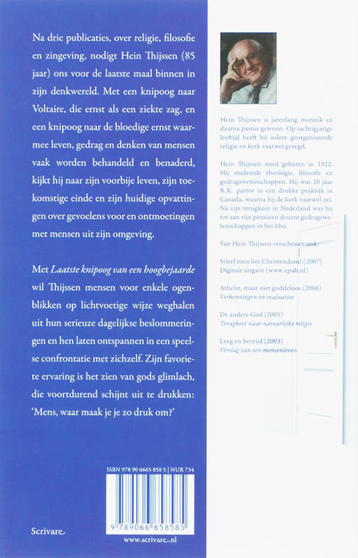 Laatste Knipoog Van Een Hoogbejaarde achterkant
