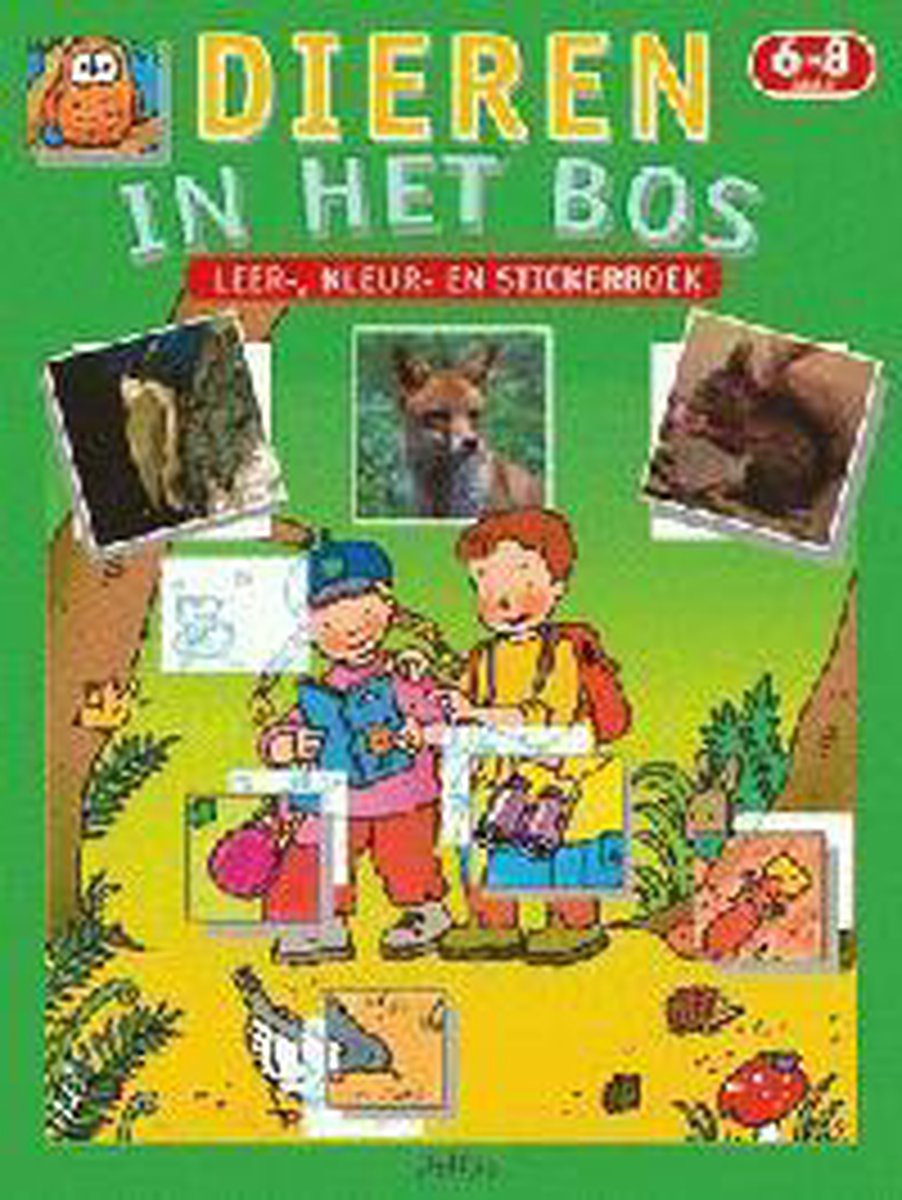 Dieren In Bos Leerkleur Stickerboek