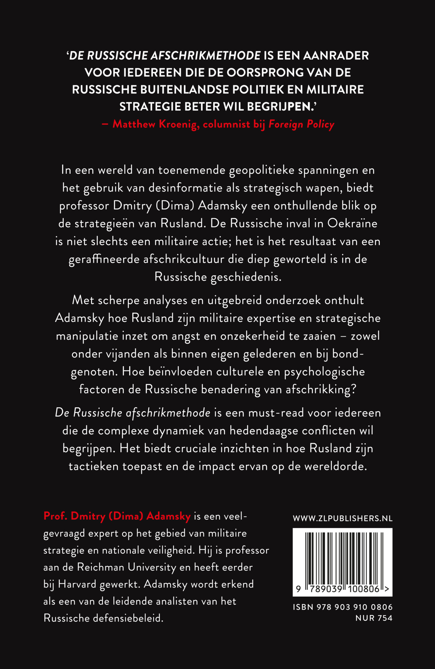 De Russische afschrikmethode achterkant