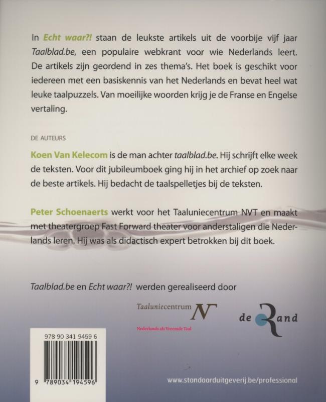 Echt waar?! achterkant
