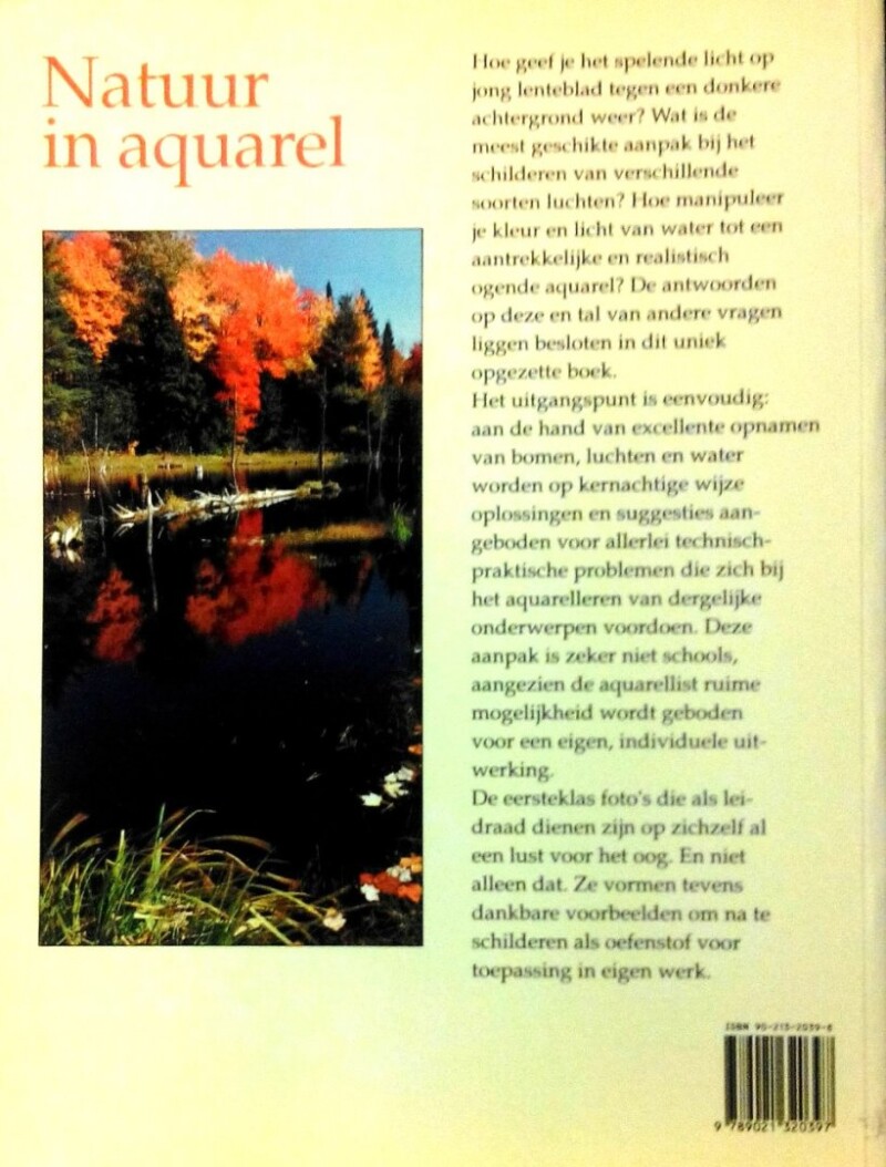 Natuur in aquarel achterkant