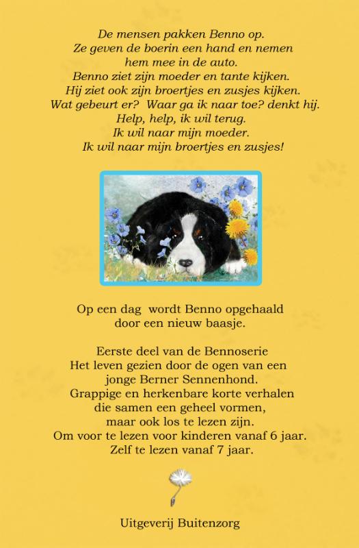 Benno de Berner Sennenhond 1 -   Benno het bernertje achterkant