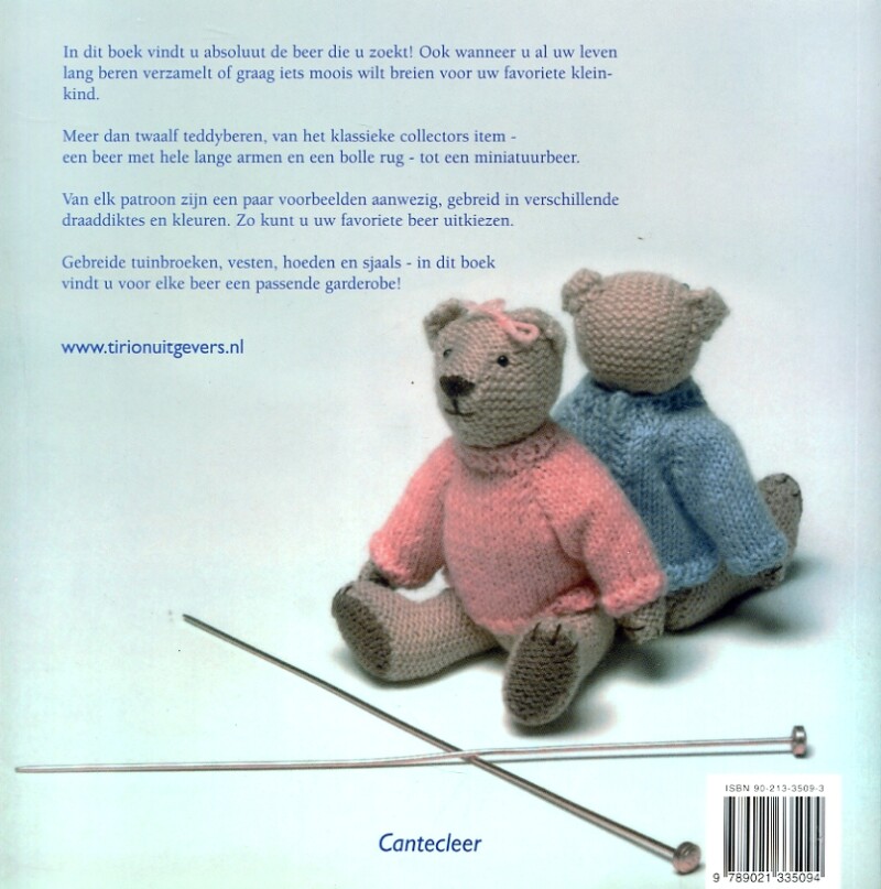 Teddyberen breien achterkant