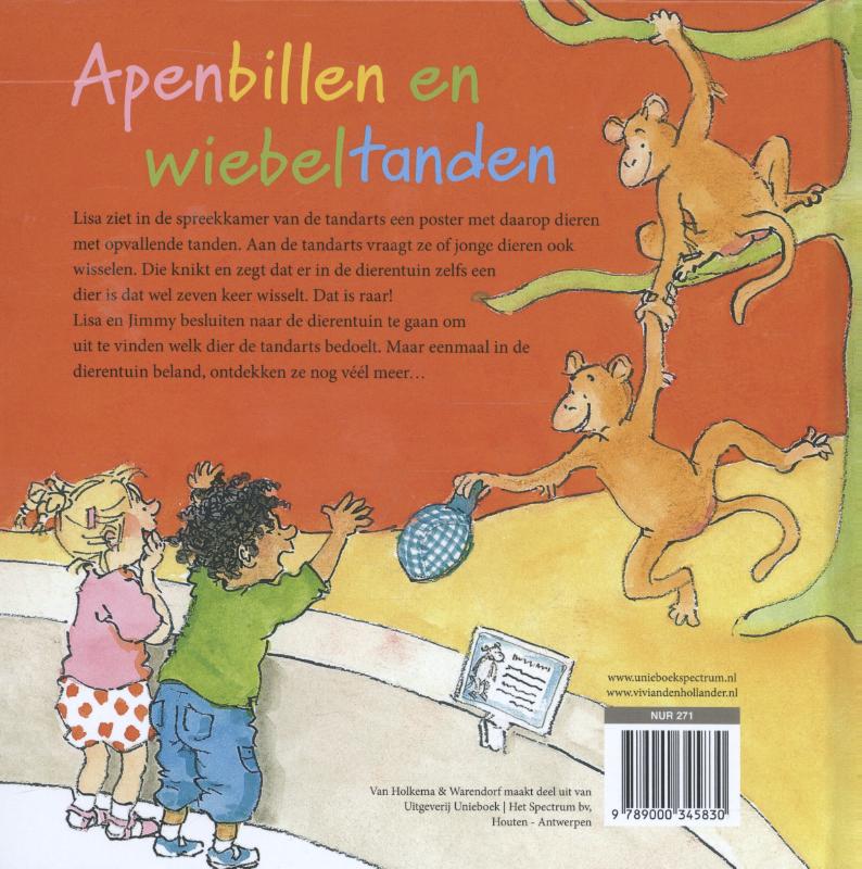Apenbillen en wiebeltanden / Lisa en Jimmy Apenbillen en wiebeltanden / Lisa en Jimmy achterkant
