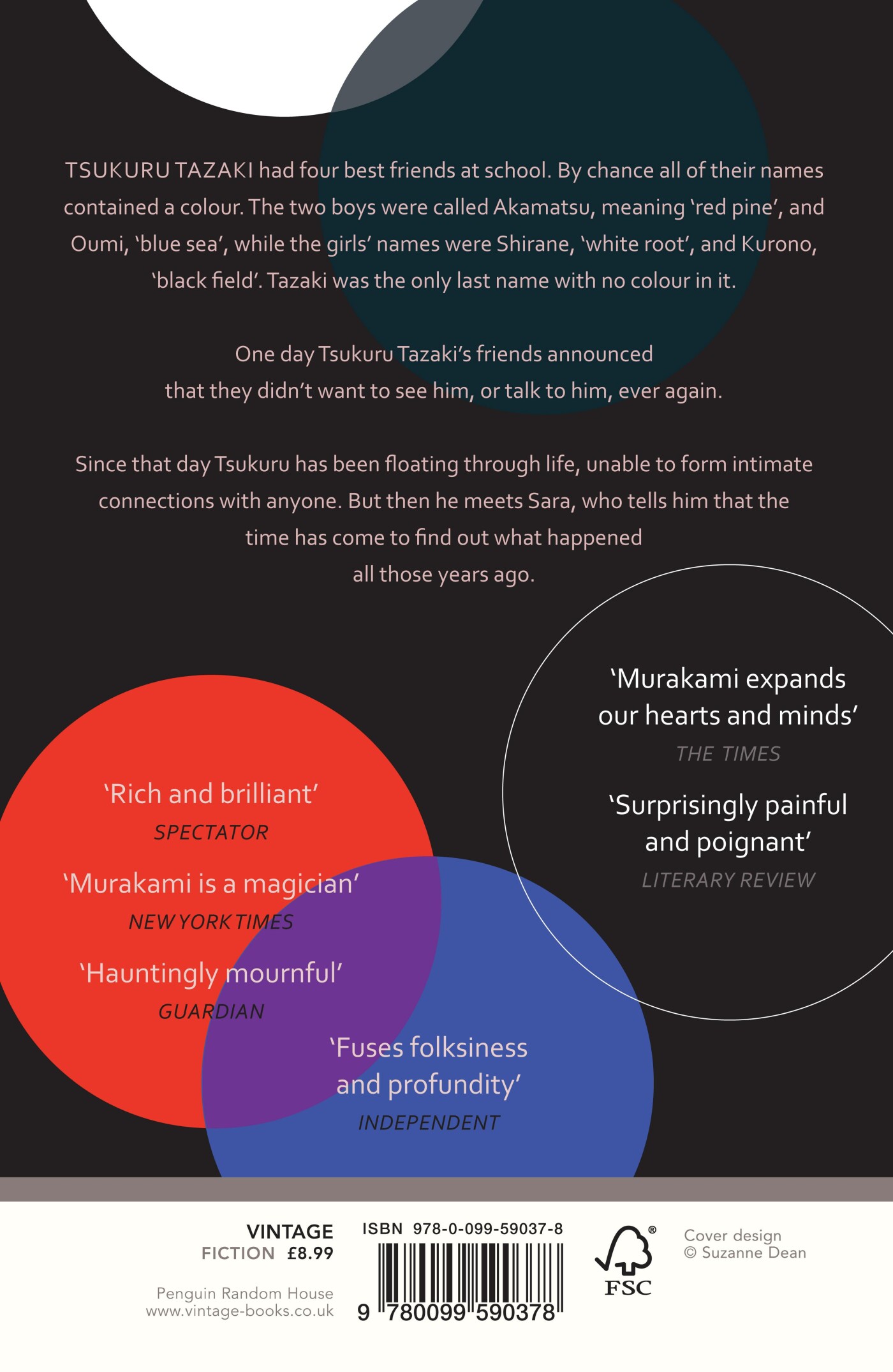 Colorless Tsukuru Tazaki and his Years of Pilgrimage achterkant