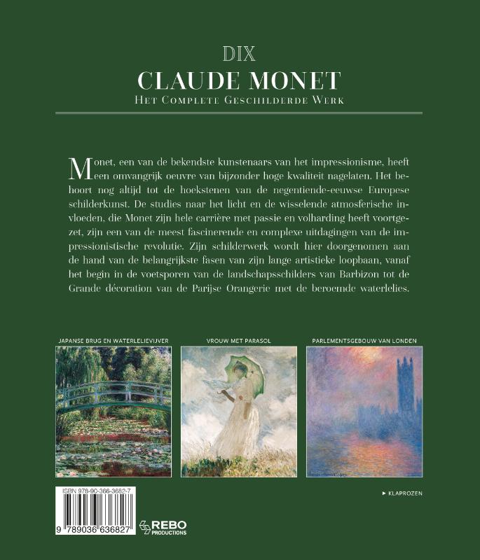 Claude Monet / DIX achterkant