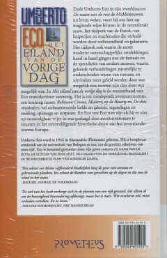 Het eiland van de vorige dag achterkant