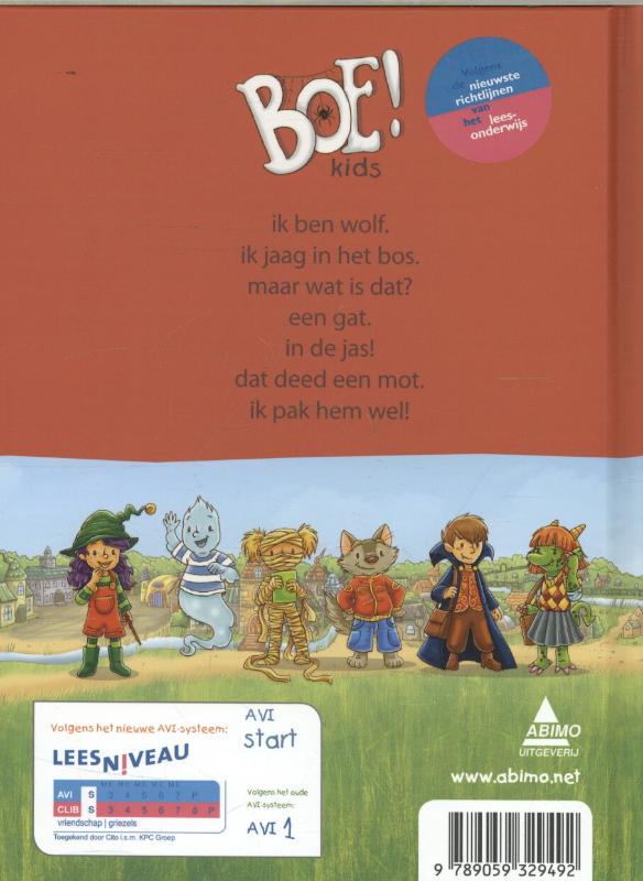 Wolf en de mot / Boe!Kids achterkant