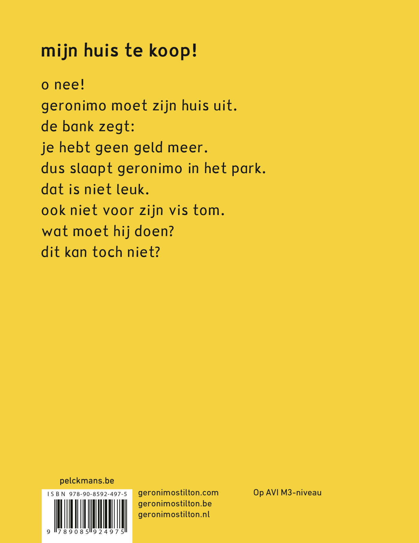 Mijn huis te koop! / Geronimo Stilton-reeks achterkant