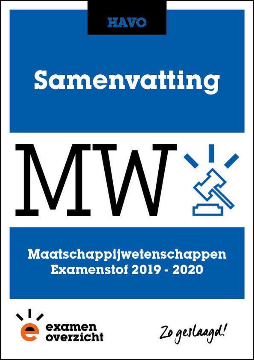 boekenbalie_9789492981141_cover ExamenOverzicht - Samenvatting Maatschappijwetenschappen HAVO